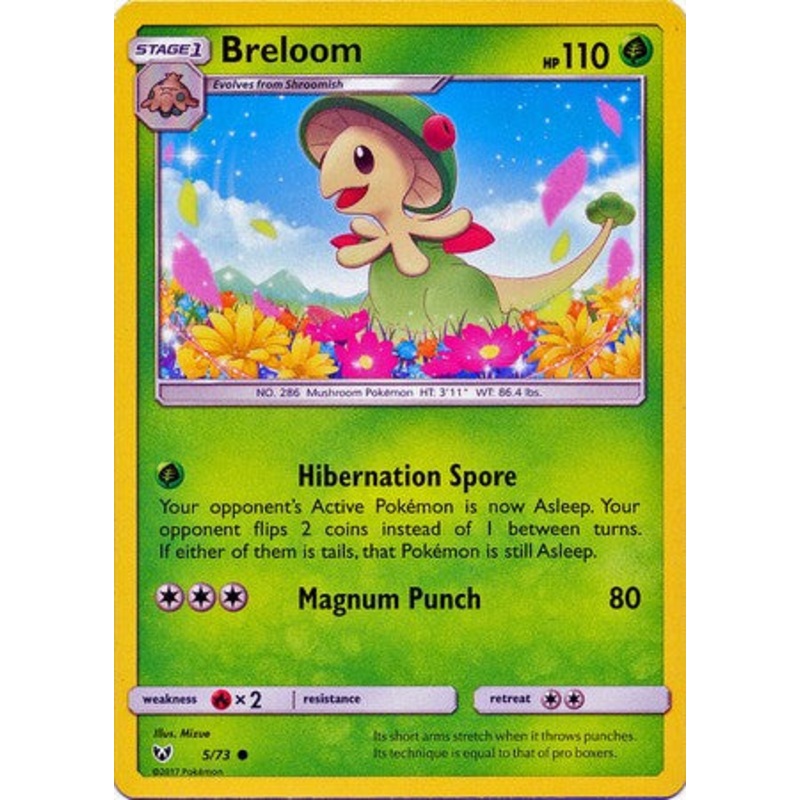 Breloom – 5/73 – Common Sun & Moon: Shining Legends