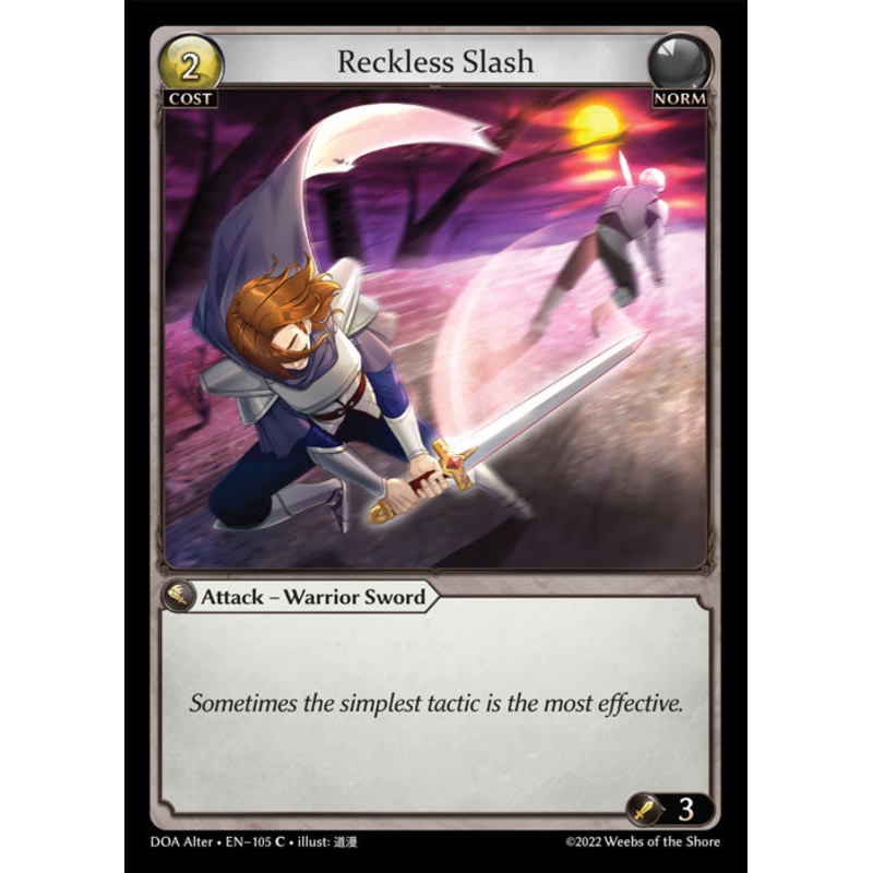DOA Alter-105 Reckless Slash (Common) single