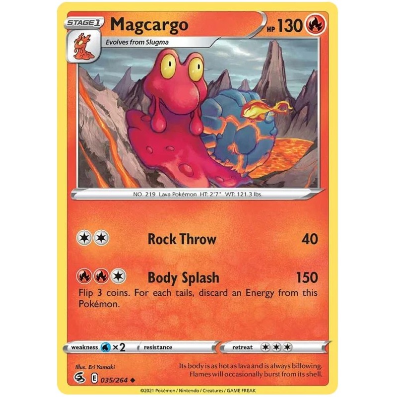 Magcargo 035/264 Uncommon Pokemon Card (SWSH Fusion Strike)