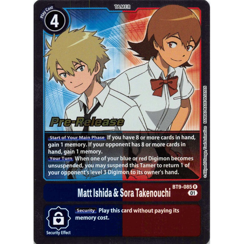 Matt Ishida & Sora Takenouchi [BT9-085] [X Record Pre-Release Cards] Foil