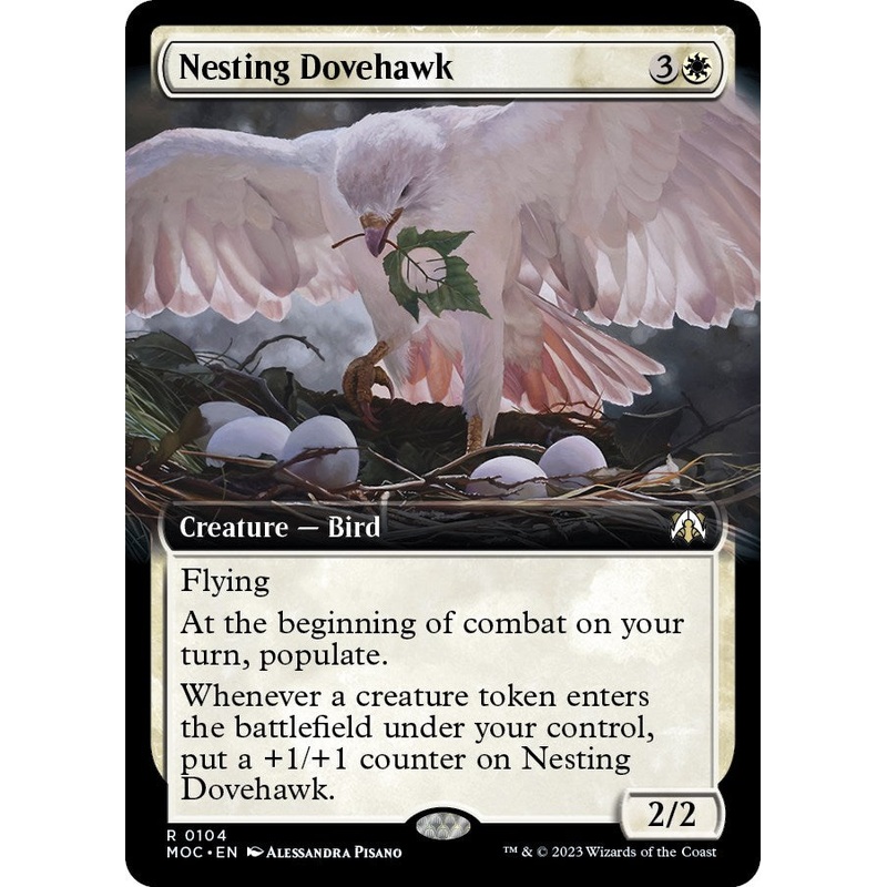 Nesting Dovehawk (Extended Art) [MOC – 104] Lightly Played English Normal