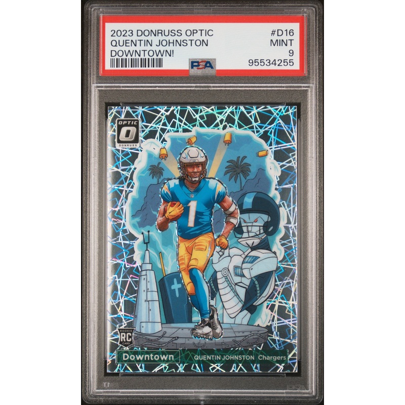 QUENTIN JOHNSTON | 2023 PANINI DONRUSS OPTIC DOWNTOWN! D16 | PSA MINT 9