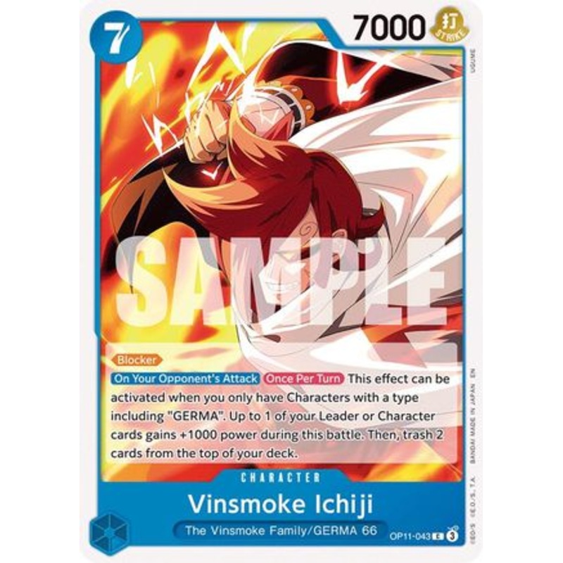 Vinsmoke Ichiji (OP11-043) – [A Fist of Divine Speed] Near Mint
