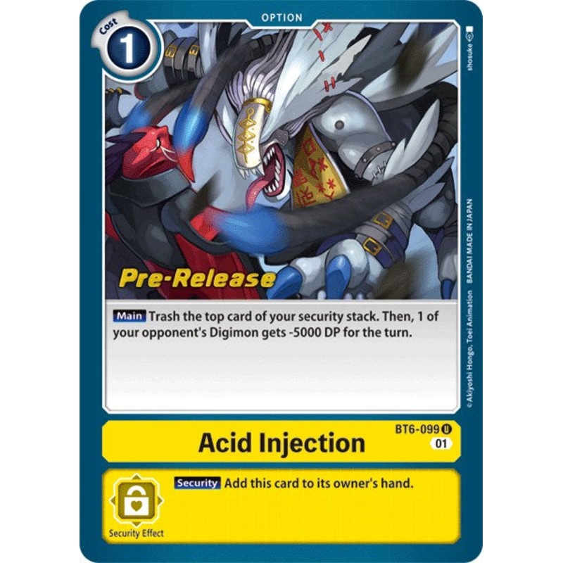 Acid Injection [BT6-099] [Double Diamond Pre-Release Cards] Foil