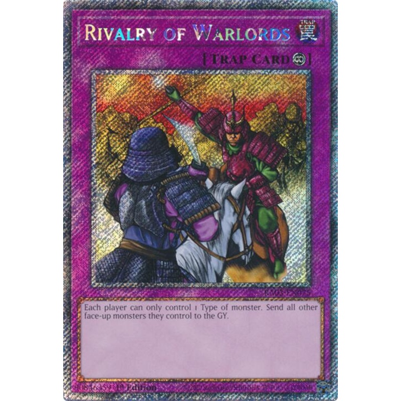 Rivalry of Warlords (Platinum Secret Rare) [RA03-EN075] Platinum Secret Rare
