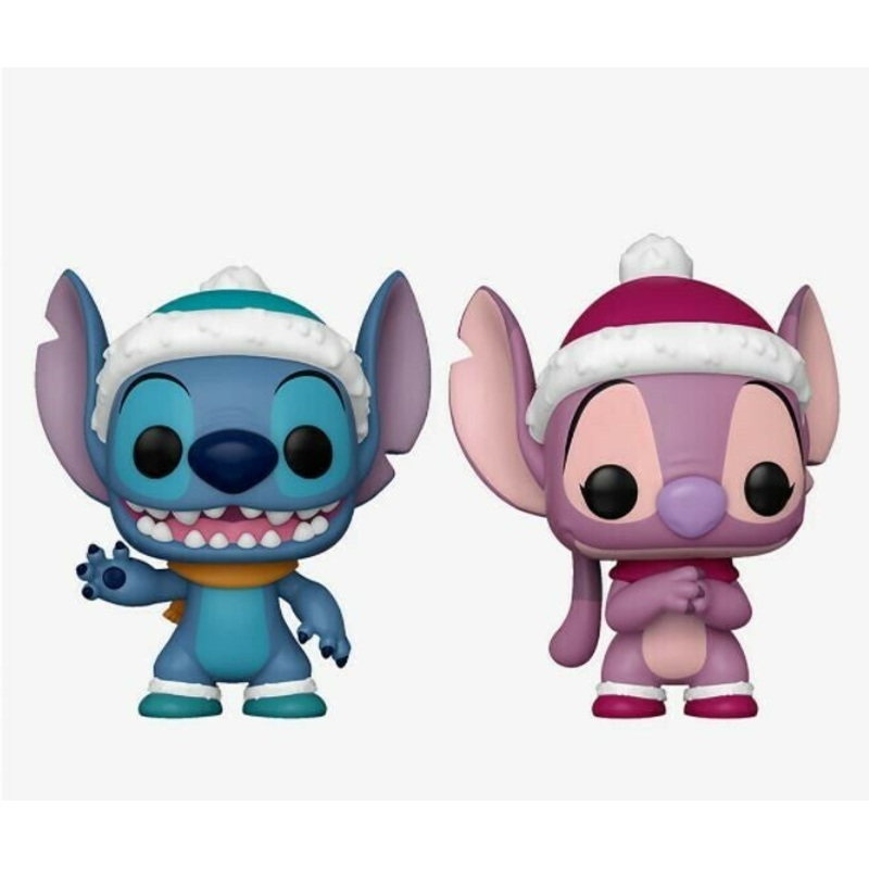 (DAMAGED) Funko Pop! Disney: Lilo & Stitch – Stitch & Angel (Winter) (Hot Topic Exclusive) (2-Pack)