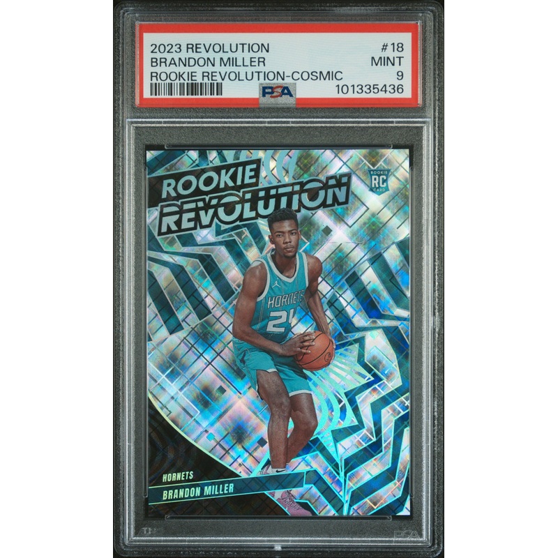 BRANDON MILLER | 2023 PANINI REVOLUTION ROOKIE REVOLUTION 18 | ROOKIE REVOLUTION-COSMIC | PSA MINT 9