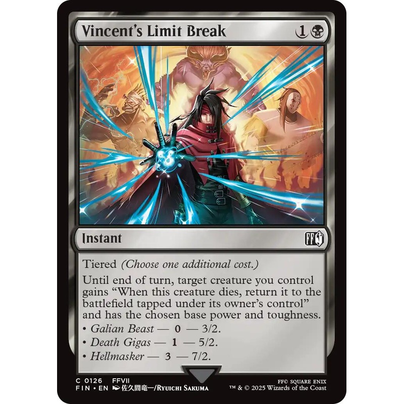 Vincent’s Limit Break [FIN – 126] Near Mint English Foil