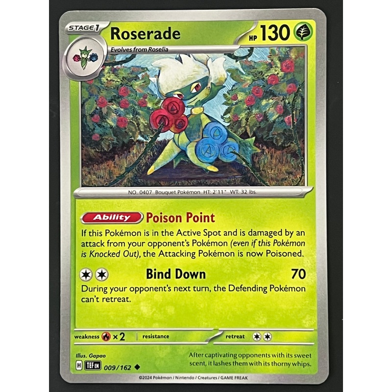 009/162 Roserade – Pokmon Temporal Forces Uncommon