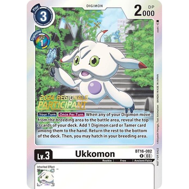 Ukkomon (2024 Regionals Participant) [BT16-082 R] [Beginning Observer] Foil Near Mint