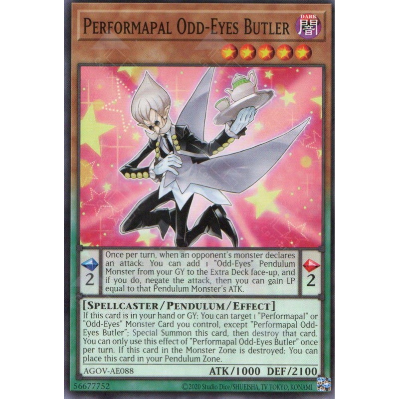 AGOV-AE088 Performapal Odd-Eyes Butler (N) single