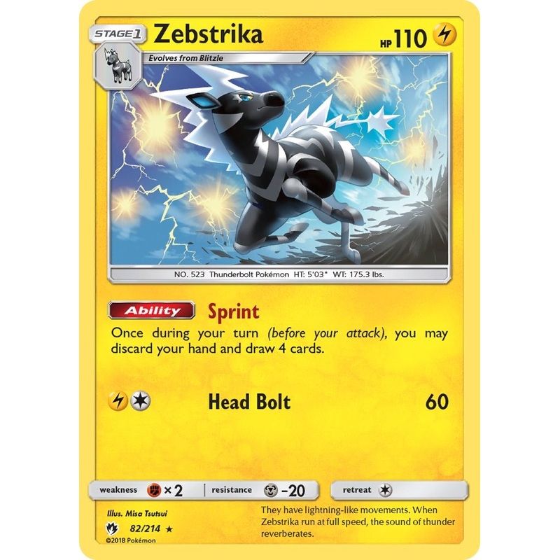Zebstrika [82/214] [Lost Thunder] Reverse Holofoil Near Mint