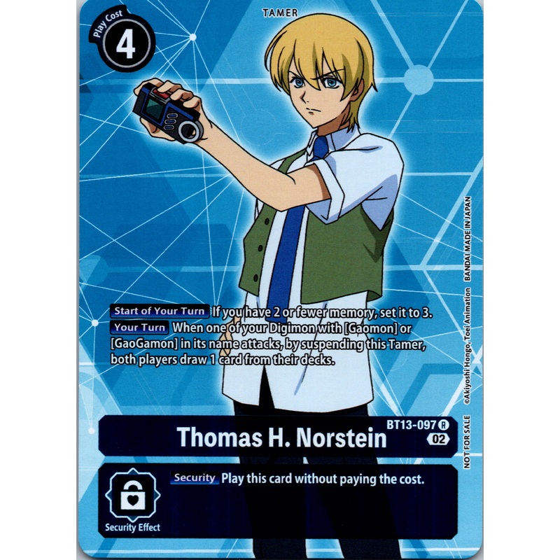 Thomas H. Norstein (Box Topper) [BT13-097] [Versus Royal Knights] Foil