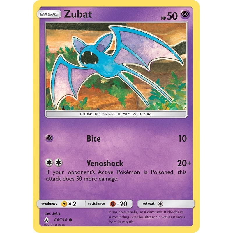 Zubat [64/214] [Unbroken Bonds] Reverse Holofoil Near Mint
