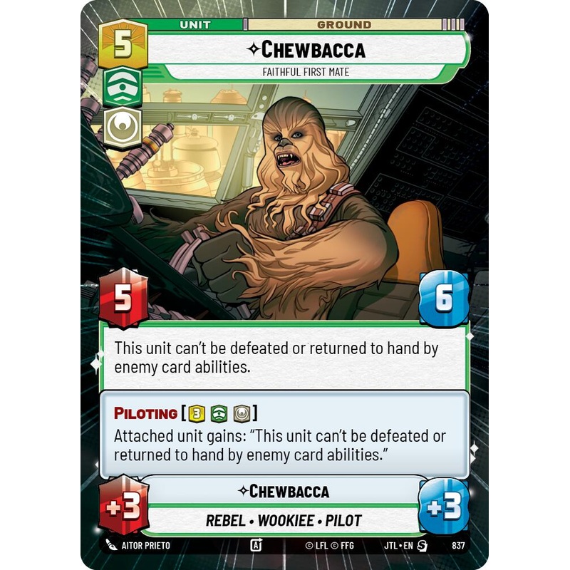 Chewbacca – Faithful First Mate (837) (Hyperspace Foil) (837) [Jump to Lightspeed]