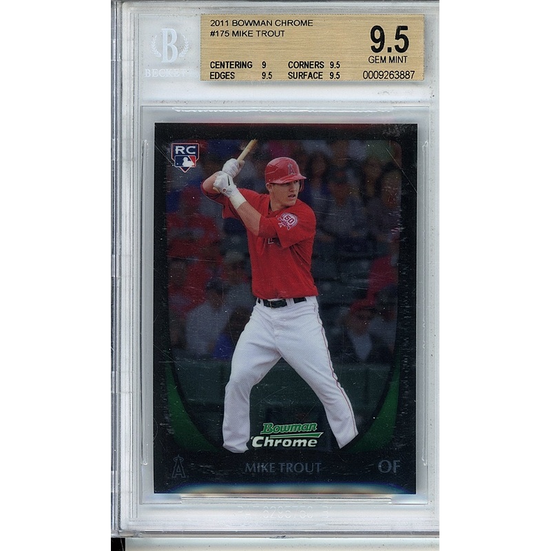2011 Bowman Chrome Mike Trout RC BGS 9.5