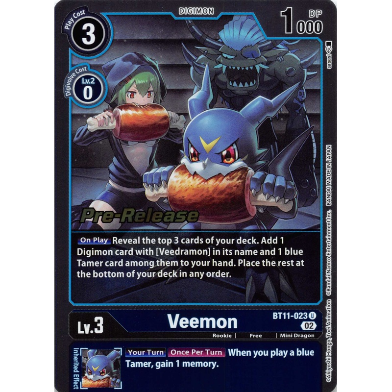 Veemon [BT11-023] [Dimensional Phase Pre-Release Cards] Foil