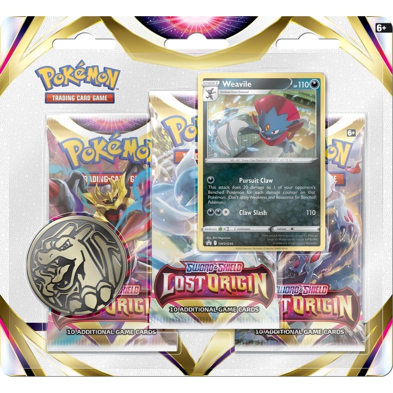 Sword & Shield: Lost Origin – 3-Pack Blister (Weavile)