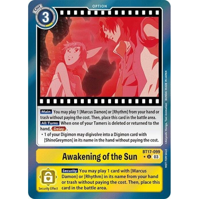 Awakening of the Sun (Secret Crisis: Movie Memorial Pack) [BT17-099-U] [Secret Crisis] Foil