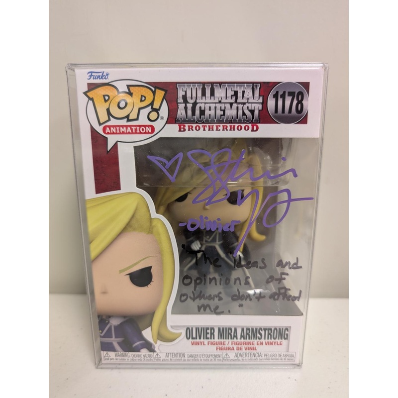 AUTOGRAPHED by Stephanie Young (JSA Cert #AF78179) Funko Pop! Animation: Fullmetal Alchemist: Brotherhood – Oliver Mira Armstrong #1178