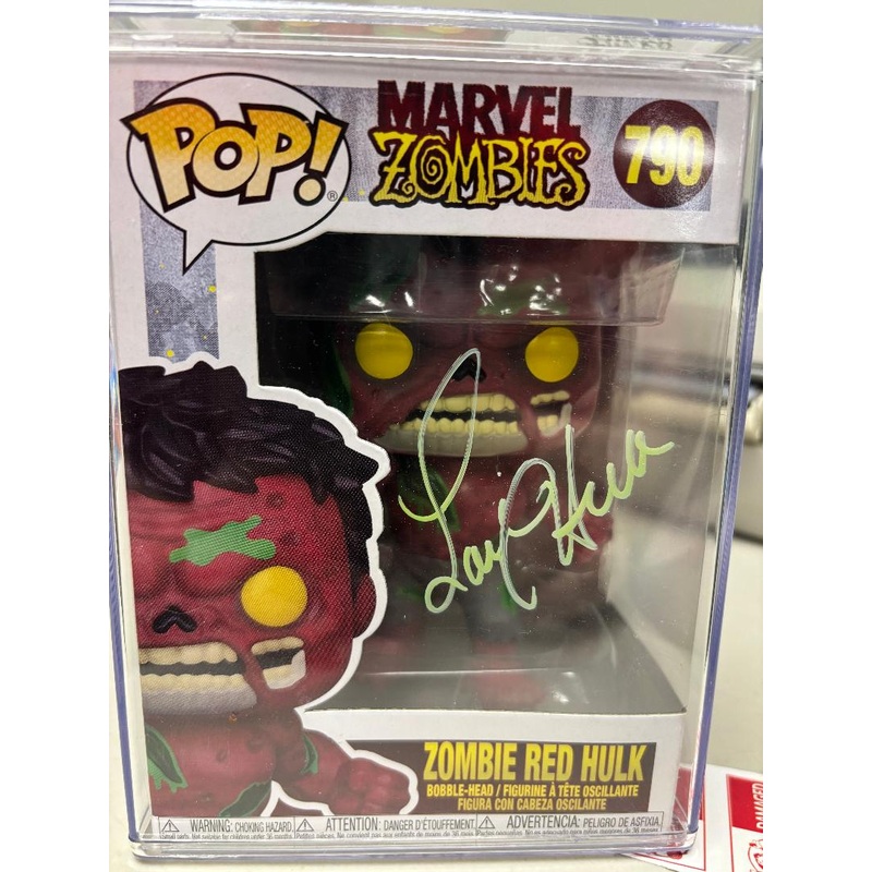 (AUTOGRAPHED) Funko POP! Marvel: Marvel Zombies –  Zombie Red Hulk #790 (Signed by Lou Ferrigno)