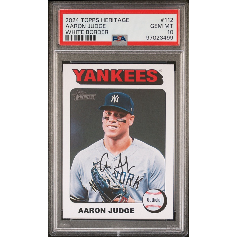AARON JUDGE | 2024 TOPPS HERITAGE 112 | WHITE BORDER | PSA GEM MT 10