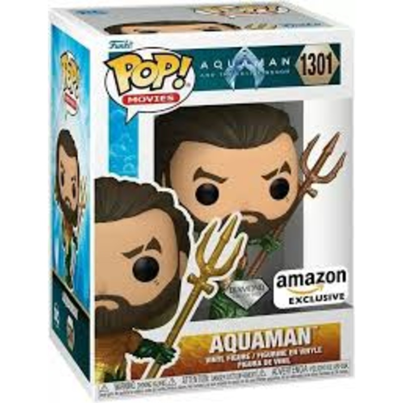 Funko Pop! Movies: Aquaman and The Lost Kingdom – Aquaman #1301 (Amazon Exclusive) (Diamond Collection)