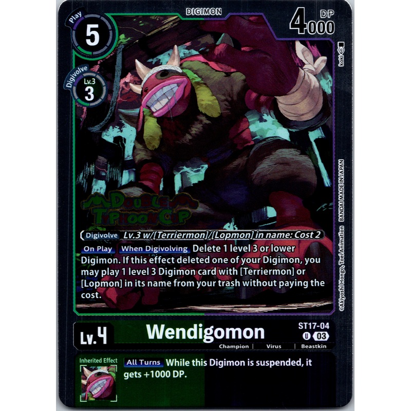 Wendigomon [ST17-04-U] [Starter Deck 17: Double Typhoon Advanced Deck Set Pre-Release Cards] Foil