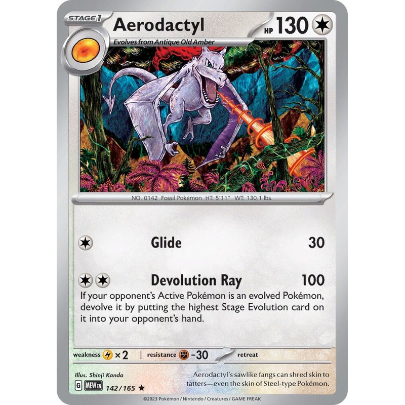 Aerodactyl Reverse Holo 142/165