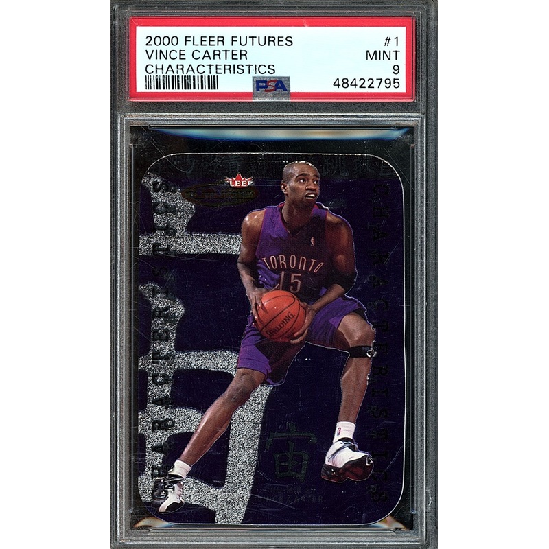 VINCE CARTER | 2000 FLEER FUTURES CHARACTERISTICS | PSA MINT 9