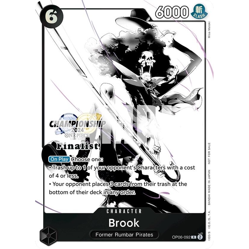 Brook (Championship 2024 Finalist Card Set Vol. 2) (OP06-092) – [One Piece Promotion Cards] Foil