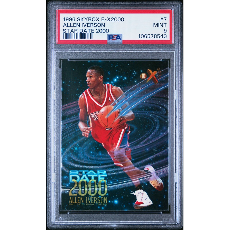 ALLEN IVERSON | 1996 SKYBOX E-X2000 STAR DATE 2000 7 | STAR DATE 2000 | PSA MINT 9