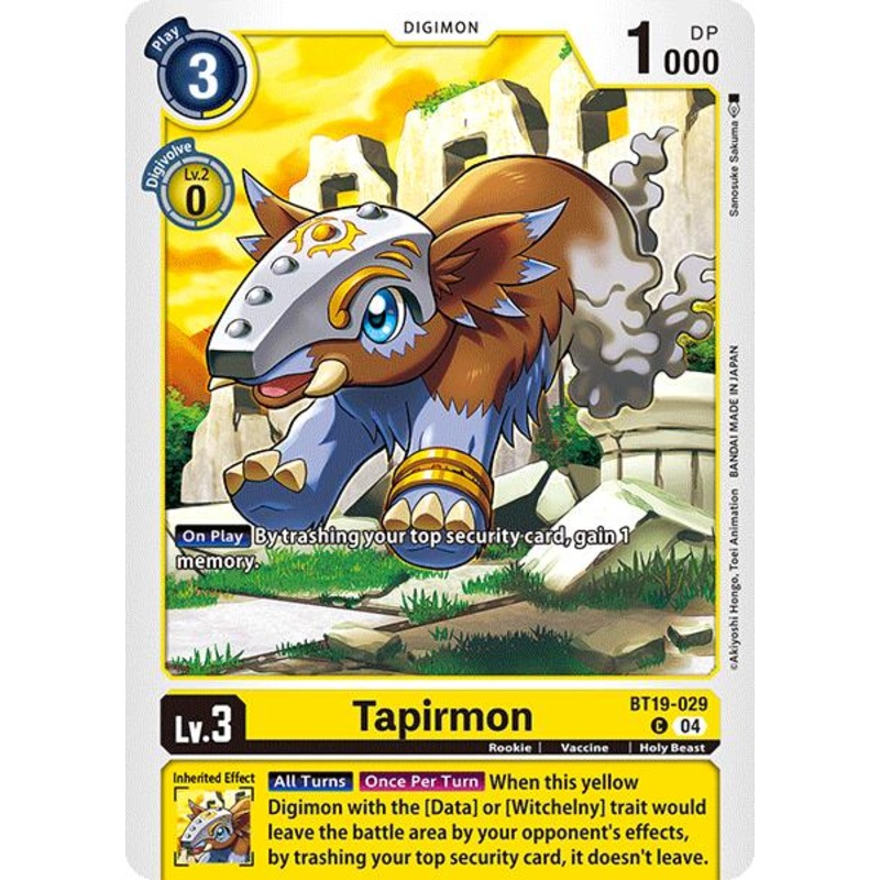 Tapirmon [BT19-029-C] [Release Special Booster 2.0] Normal