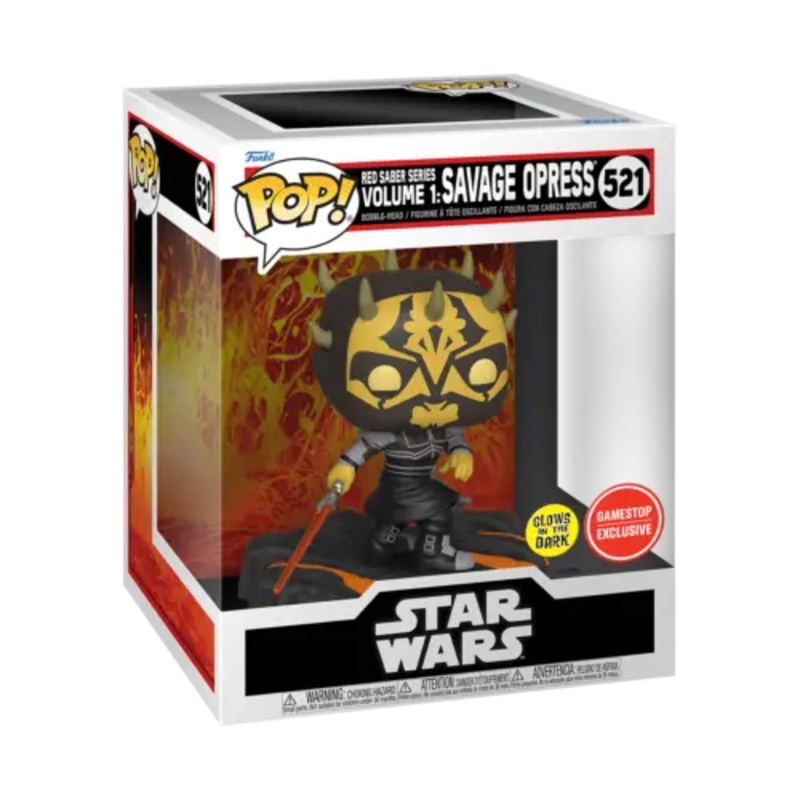 Funko Pop! Star Wars: Red Saber Series Volume 1 – Savage Opress #521 (GITD) (Gamestop Exclusive)