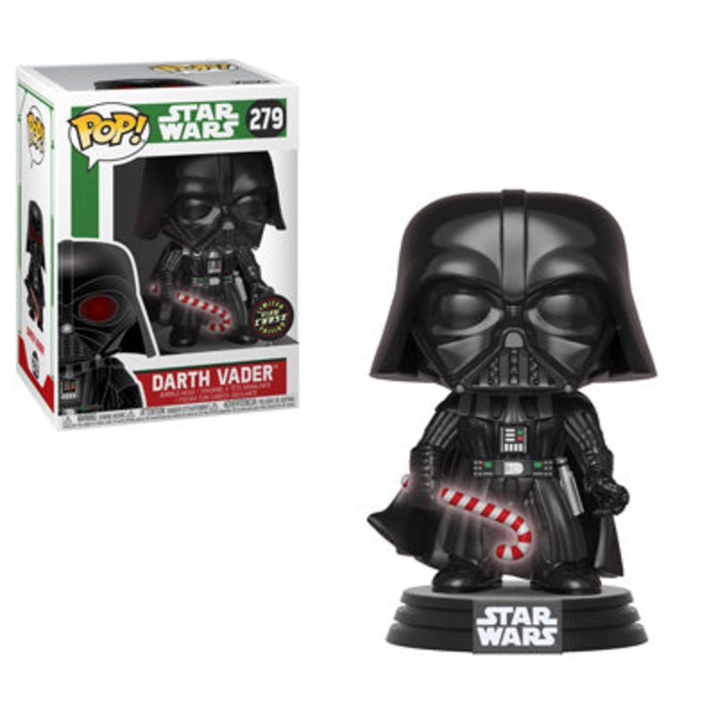 Funko Pop Star Wars: Holiday – Darth Vader with Candy Cane #279 (Glow Chase)