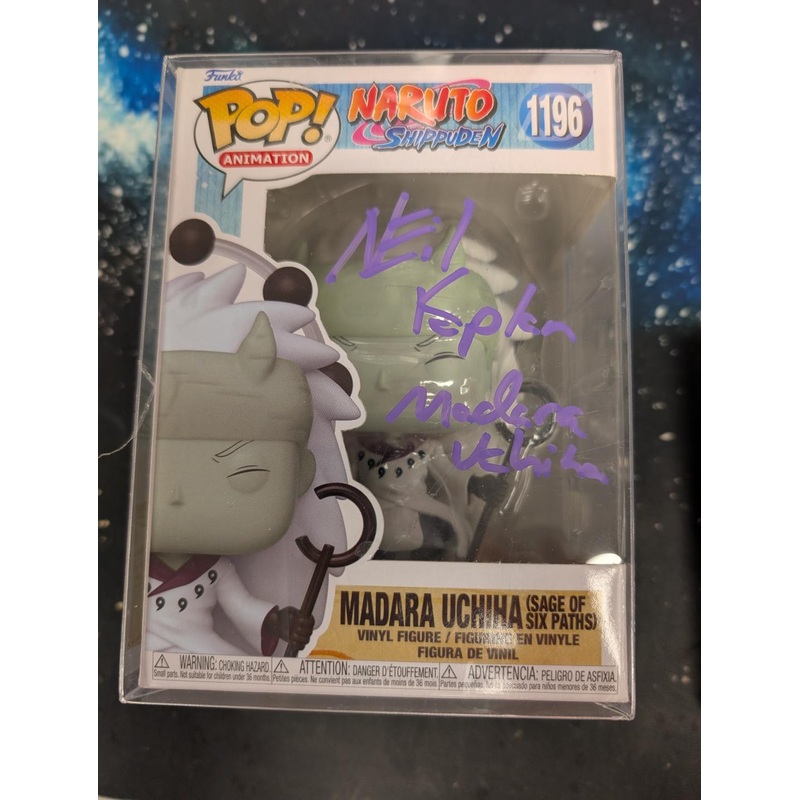 (SIGNED by Neil Kaplan)(JSA Cert. #AH48270) Funko Pop! Animation: Naruto Shippuden – Madara Uchiha (Sage of Six Paths) #1196