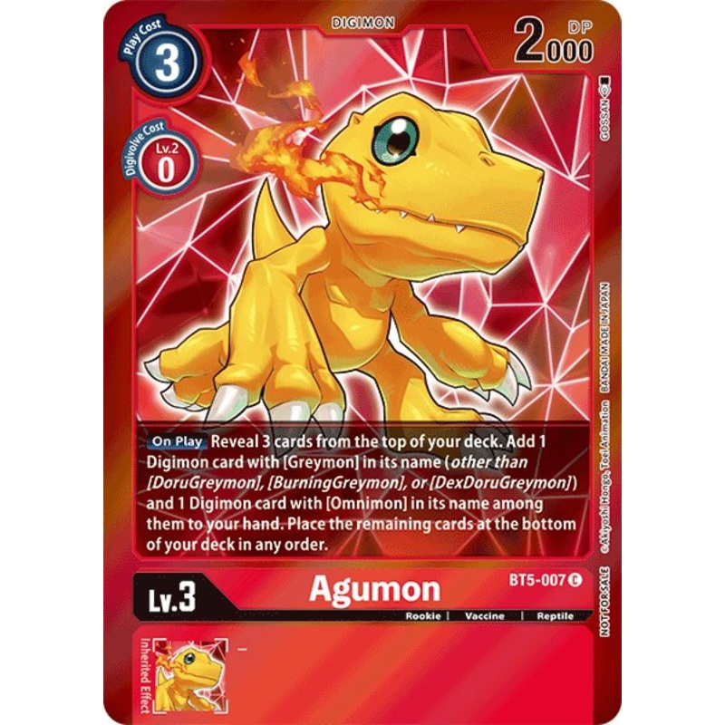 Agumon (Event Pack 2) [BT5-007] [Battle of Omni] Foil