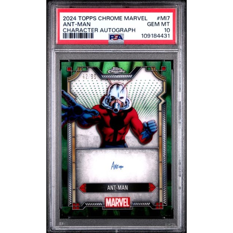 ANT-MAN | 2024 TOPPS CHROME MARVEL MARVEL CHARACTER AUTOGRAPHS MI7 | PSA GEM MT 10