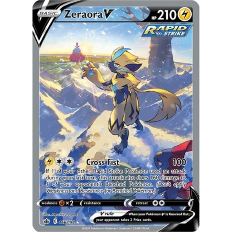 Zeraora V 166/198 Ultra Rare Pokemon Card (SWSH Chilling Reign)