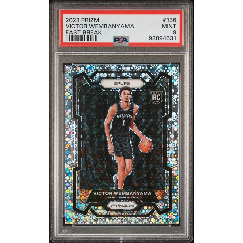 VICTOR WEMBANYAMA | 2023 PANINI PRIZM 136 | FAST BREAK | PSA MINT 9