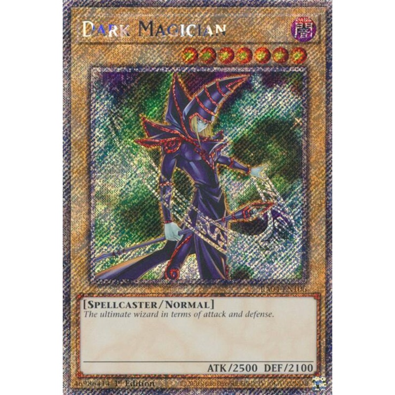 Dark Magician (6th Art) (1st Edition) (Platinum Secret Rare) – Quarter Century Stampede – RA04-EN106