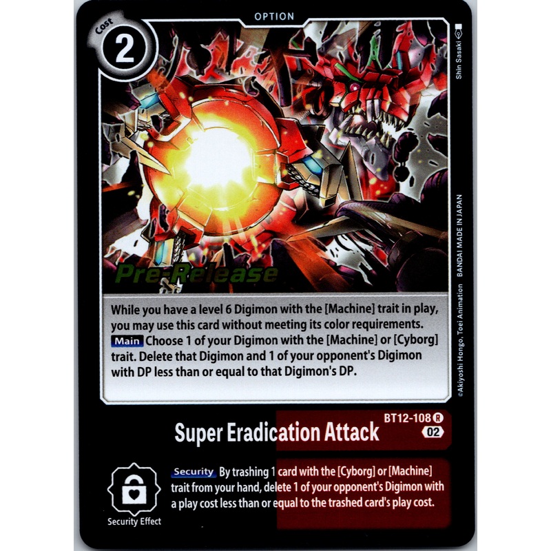 Super Eradication Attack [BT12-108] [Across Time Pre-Release Cards] Foil