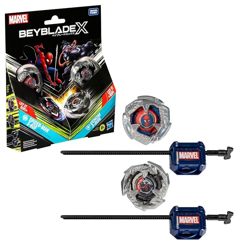 LIMITED Beyblade X Marvel Collab Spider-Man 3-60F vs. Venom 3-80N Multipack Set