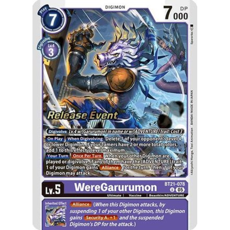 WereGarurumon [BT21-078] [World Convergence Release Event Cards]