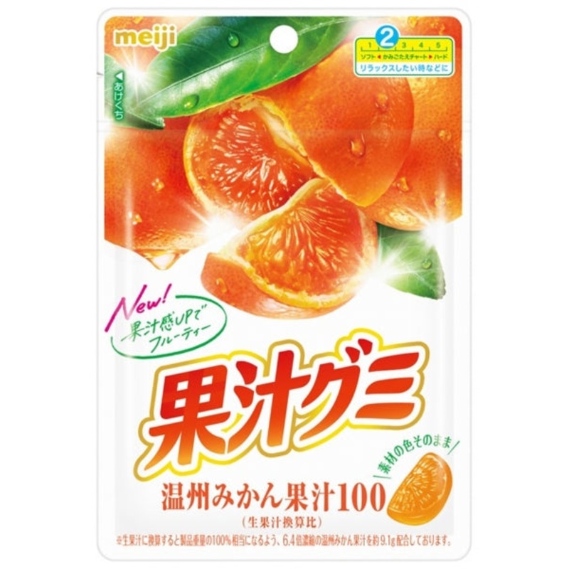Meiji Kajyu Unshuu Mikan Flavor Gummy 54g (SNG10)