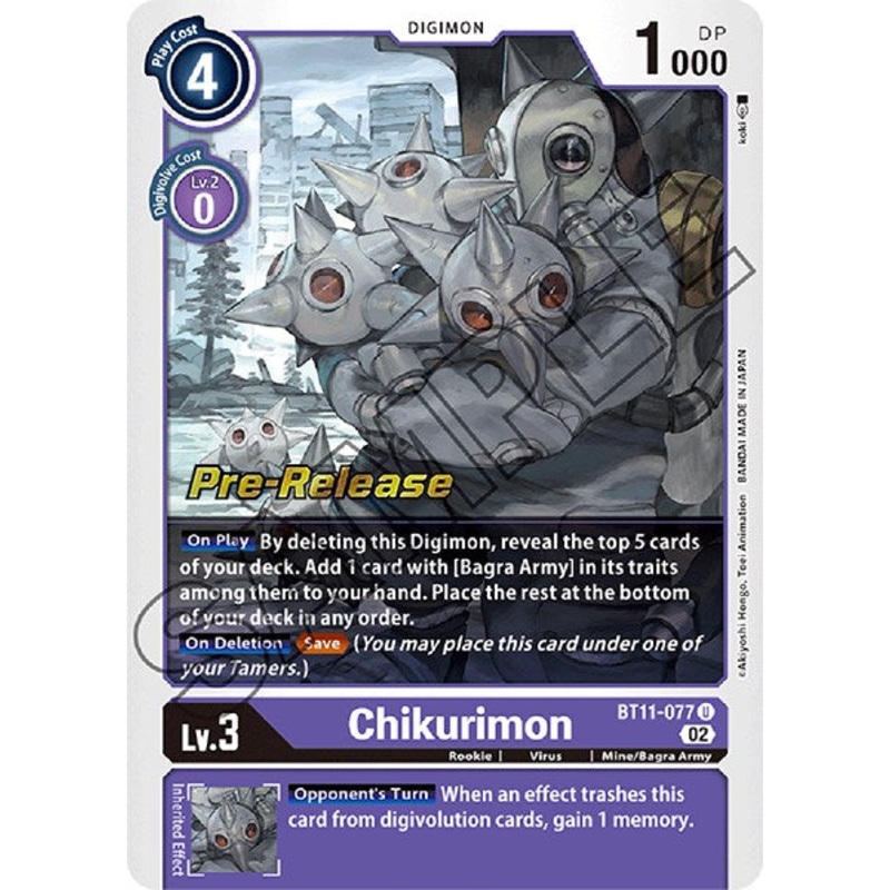 Chikurimon [BT11-077] [Dimensional Phase Pre-Release Cards] Foil