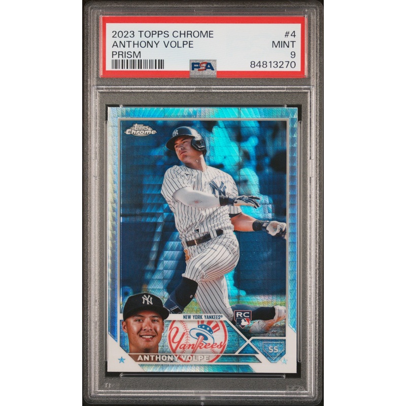 ANTHONY VOLPE | 2023 TOPPS CHROME 4 | PRISM REFRACTOR | PSA MINT 9