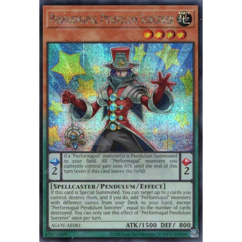 AGOV-AE081 Performapal Pendulum Sorcerer (SER) single