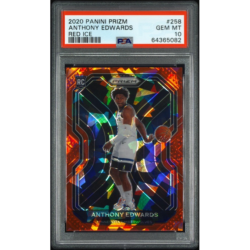 ANTHONY EDWARDS | 2020 PANINI PRIZM 258 | RED ICE | PSA GEM MT 10