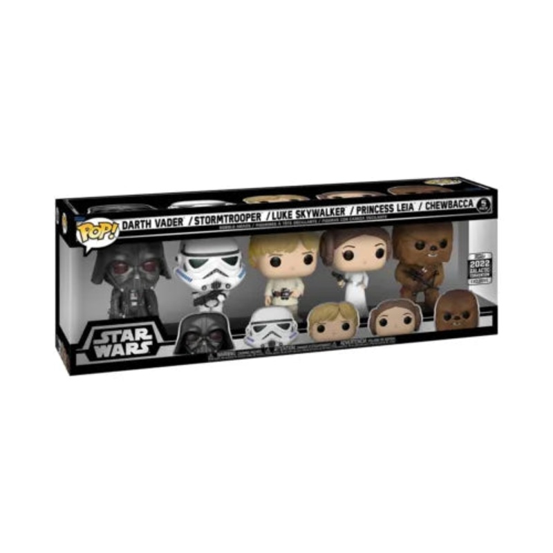 Funko POP! Star Wars: Darth Vader/Stormtrooper/Luke Skywalker/Princess Leia/Chewbacca (5 Pack) (2022 Star Wars Celebrations)